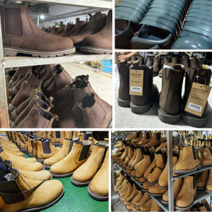 Chelsea Goodyear-Welt bòt k ap travay ak asye zòtèy ak asye midsole