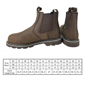 Chelsea Goodyear-Welt bòt k ap travay ak asye zòtèy ak asye midsole