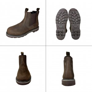 Chelsea Goodyear-Welt bòt k ap travay ak asye zòtèy ak asye midsole