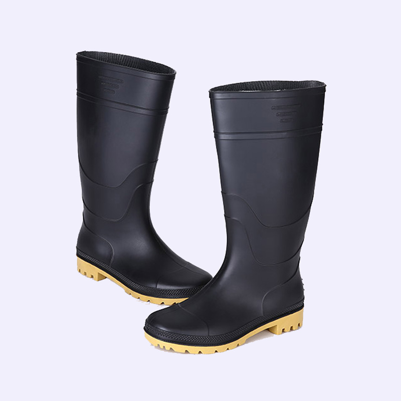 I-knee-high black pvc materproof gumboots ukulima uzungeza amabhuzu enjoloba