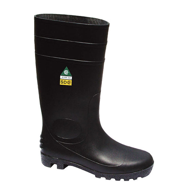 Amabhuzu we-CSA aqinisekisiwe we-PVC ukuphepha emvuleni nge-toe yensimbi kanye ne-midsole