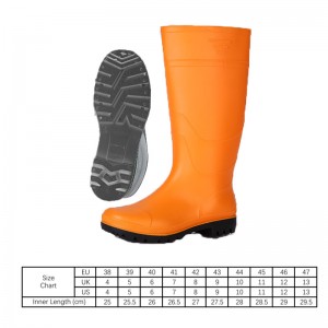 Lwil ak gaz jaden travay bòt Orange agrikilti bòt lapli PVC