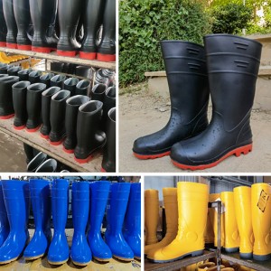 ស្បែកជើងទឹកខៀវ PVC សម្រាប់ឧស្សាហកម្មម្ហូបអាហារនិងភេសជ្ជៈ