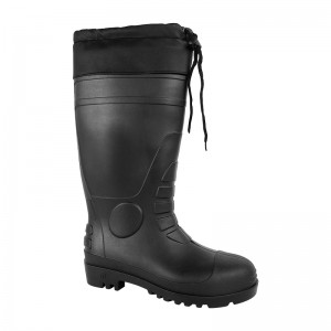 Amabhuzu emvula we-CE ubusika PVC ngokuphepha nge-toe yensimbi kanye ne-midsole
