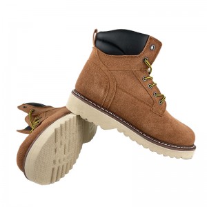 ເກີບຫນັງງົວ suede suede suede ທີ່ມີເກີບເຫຼັກແລະເຫລັກ