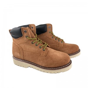 ເກີບຫນັງງົວ suede suede suede ທີ່ມີເກີບເຫຼັກແລະເຫລັກ