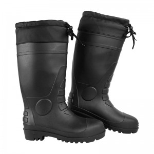 Amabhuzu emvula we-CE ubusika PVC ngokuphepha nge-toe yensimbi kanye ne-midsole
