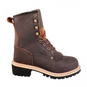 9 inch i-logger ukuphepha amabhuzu ane-toe yensimbi kanye ne-midsole yensimbi