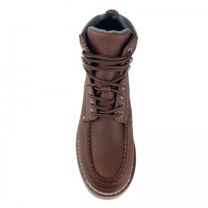 Brown GoodyEar Bear Bear Bett Bear kabaha maqaarka oo leh steel stere iyo Midsole