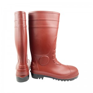 CE Anti-Static PvC ukuphepha imvula ukuphepha nge-toe yensimbi kanye ne-midsole