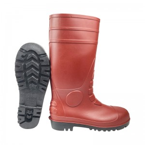 CE Anti-Static PvC ukuphepha imvula ukuphepha nge-toe yensimbi kanye ne-midsole