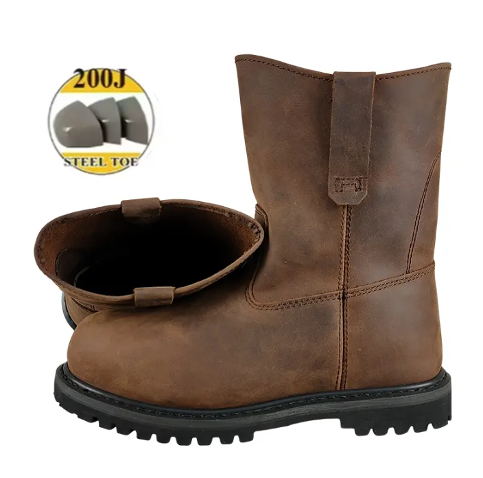 I-Half Knee Amafutha Field isebenza amabhuzu we-Goodyear Welt Ukuqinisekisa ukuphepha nge-Slip Ukumelana Ekuvumeni Kwezinyawo
