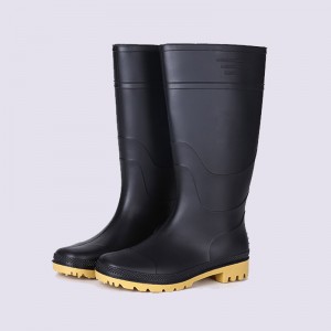 Jenou-wo nwa PVC ki enpèmeyab gumboots agrikilti plenn bòt kawotchou zòtèy kawotchou
