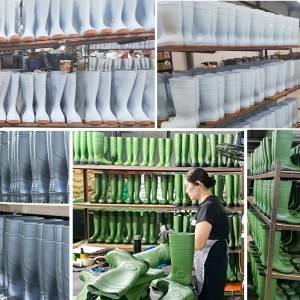 Jenou-wo nwa PVC ki enpèmeyab gumboots agrikilti plenn bòt kawotchou zòtèy kawotchou