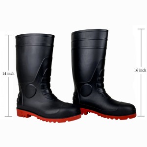Nwa segondè koupe anti-smash S5 PVC sekirite jansiv bòt zapatos de sequridad