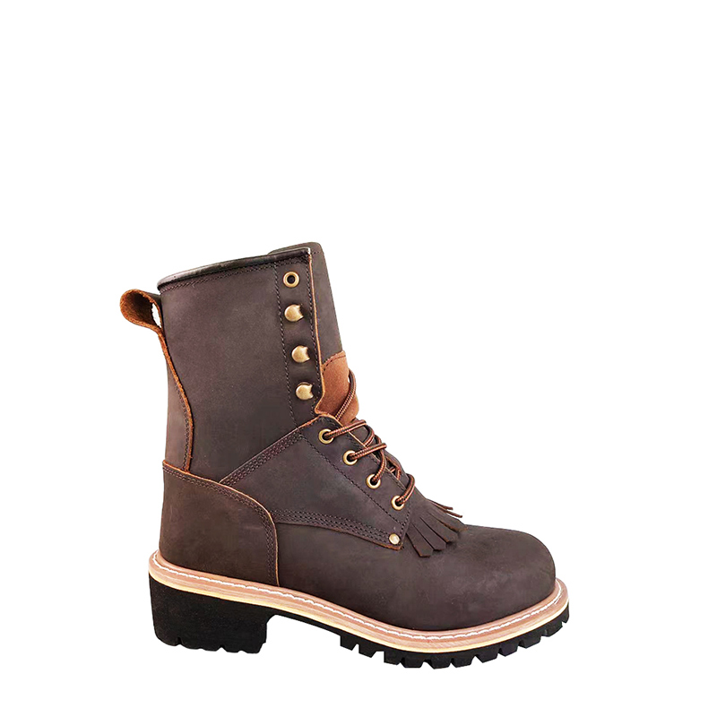 9 inch waterproof ukuphepha kwamabhuzu anezinwele zensimbi nensimbi midsole