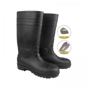 Amabhuzu we-CE ASTM AS / NZS PVC Ukuphepha Kwemvula Ngezinzwane zensimbi kanye ne-midsole