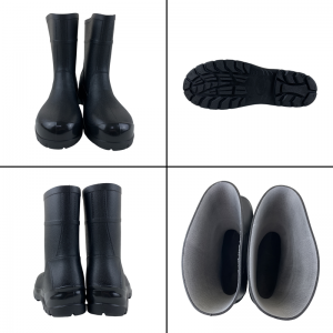 Boots PVC kaki keluli anti-statik kalis air untuk medan perlombongan dan minyak