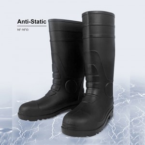 Amabhuzu we-CE ASTM AS / NZS PVC Ukuphepha Kwemvula Ngezinzwane zensimbi kanye ne-midsole