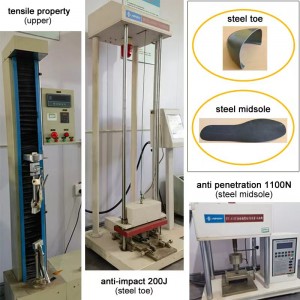 Boots PVC kaki keluli anti-statik kalis air untuk medan perlombongan dan minyak