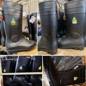 Amabhuzu we-CSA aqinisekisiwe we-PVC ukuphepha emvuleni nge-toe yensimbi kanye ne-midsole