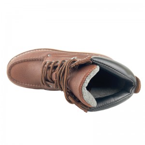 Brown GoodyEar Bear Bear Bett Bear kabaha maqaarka oo leh steel stere iyo Midsole